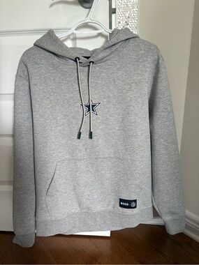 Boss Light Gray Hoodie with Navy Star Accent